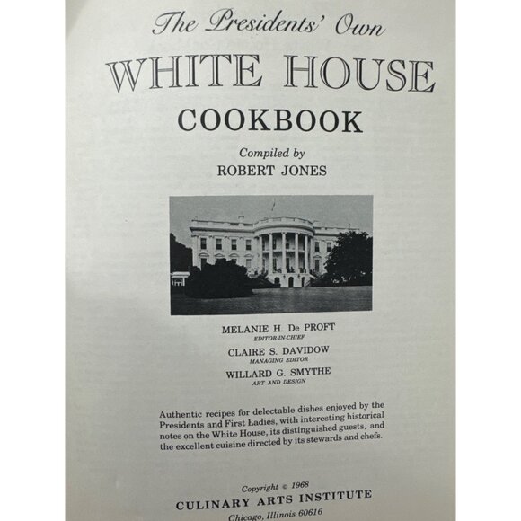 The President's Own White House Cookbook SC 1968 American Recipes Illust Vintage - Picture 3 of 13